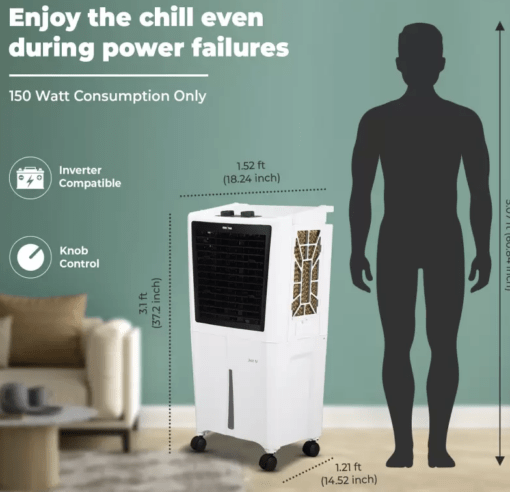 Kenstar 51 L Room/Personal Air Cooler  (White, JETT HC 51) - Image 3